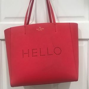Kate Spade Pink "Hello" Tote